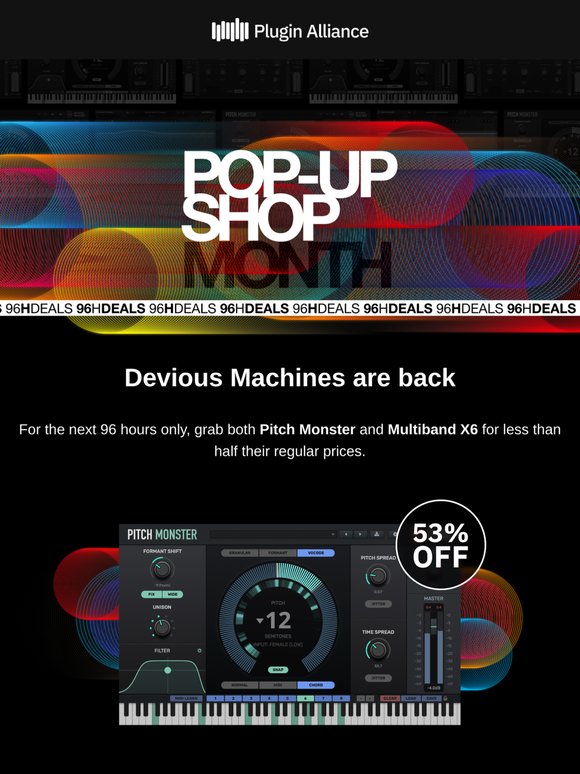Pop-Up Shop 🔥 Half off Devious Machines for 96 hrs only