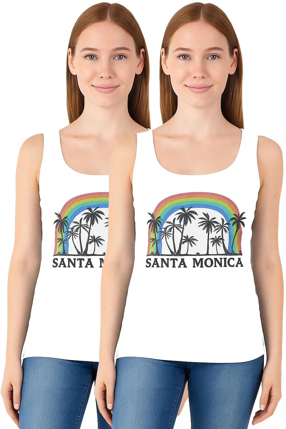 Image of 2 Pack Women Printed Sleeveless Top