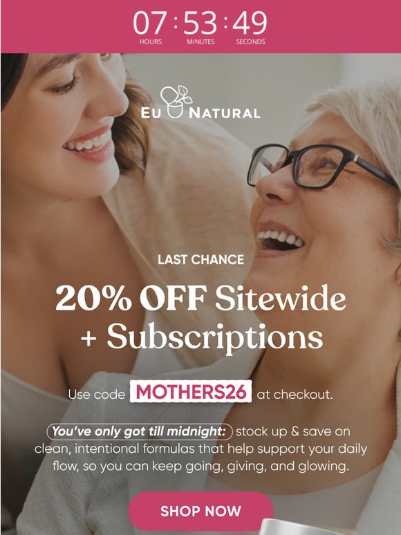 Last Call for 20% Off Mother’s Day Savings ⏳🩷