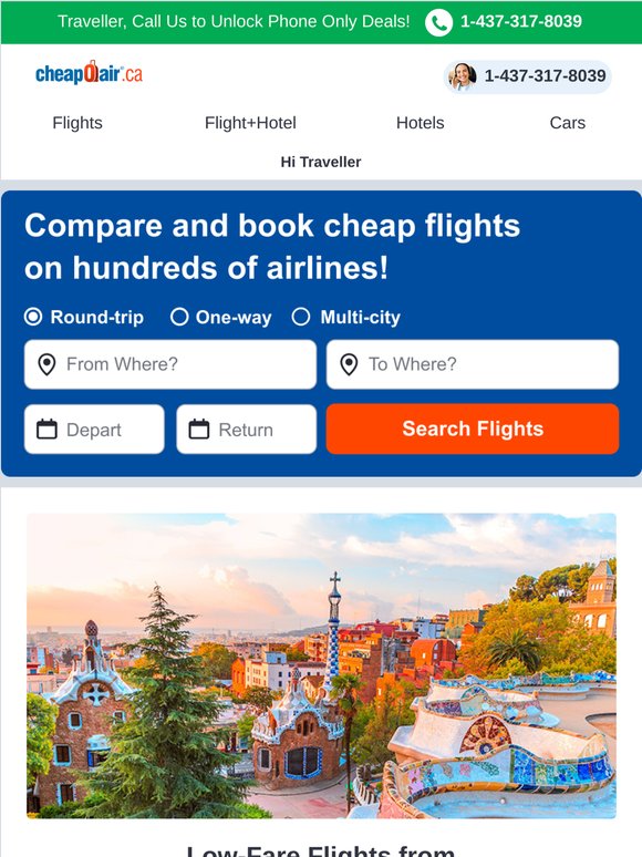 ✈ Low-Fare Flights from Calgary