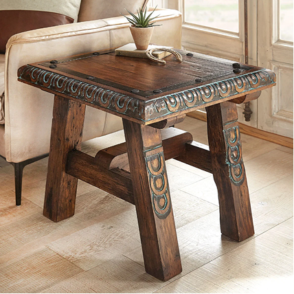 Colonial Turquoise End Table