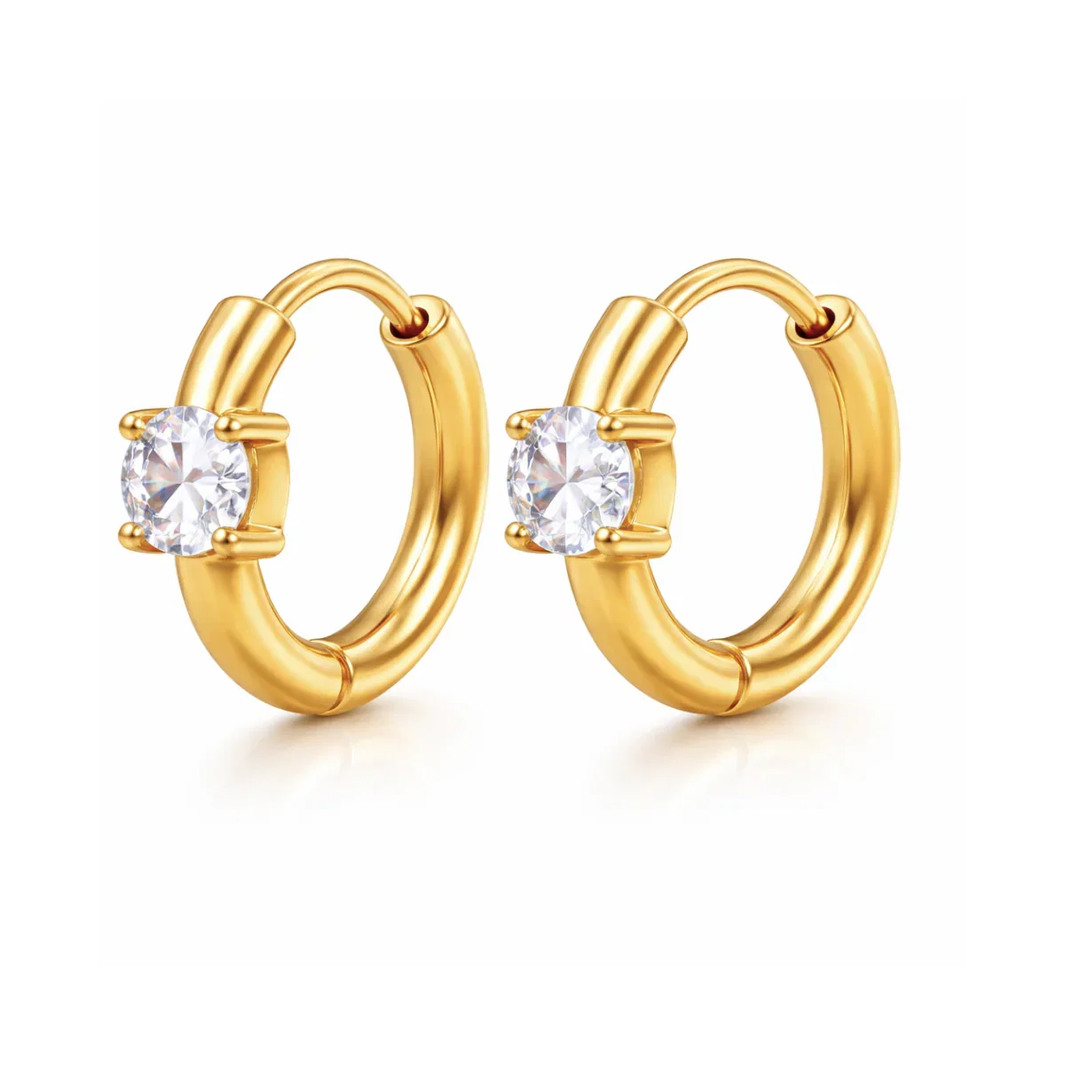 Image of Yael Solitaire Huggie Hoop Earring