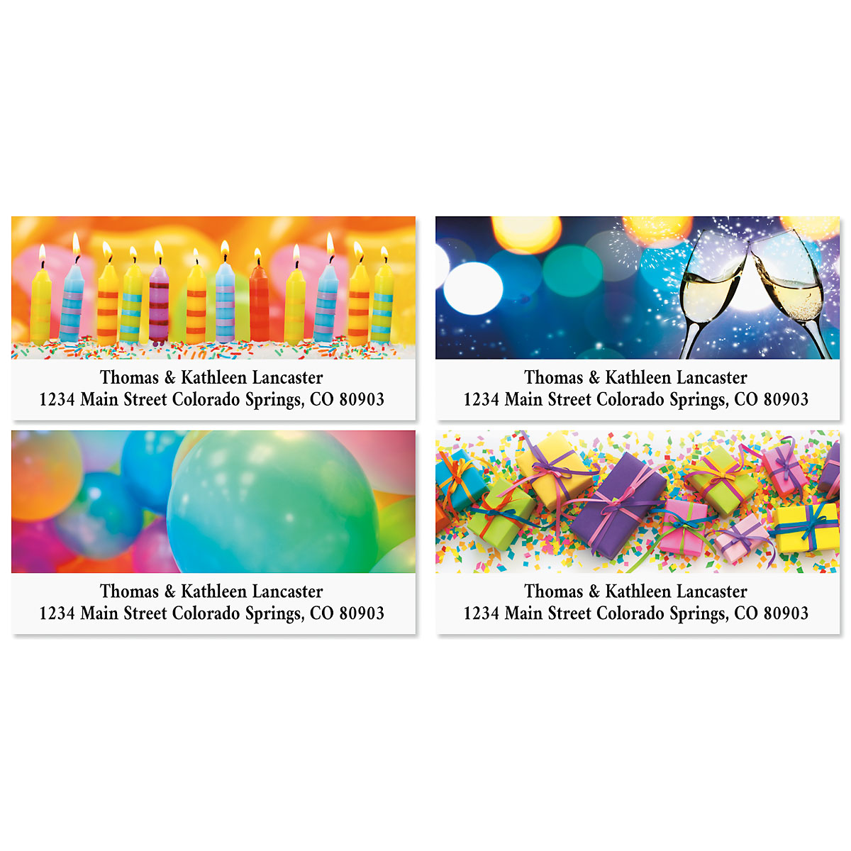 Image of Celebrations Birthday Deluxe Address Labels (4 Designs)