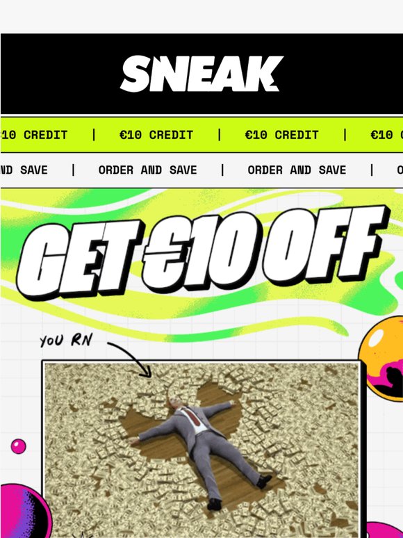 You have €10 credit 💸