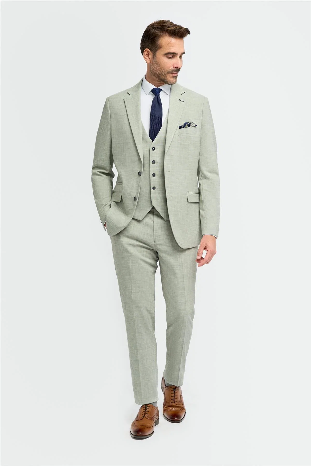 Image of Camden Sage Three Piece Suit