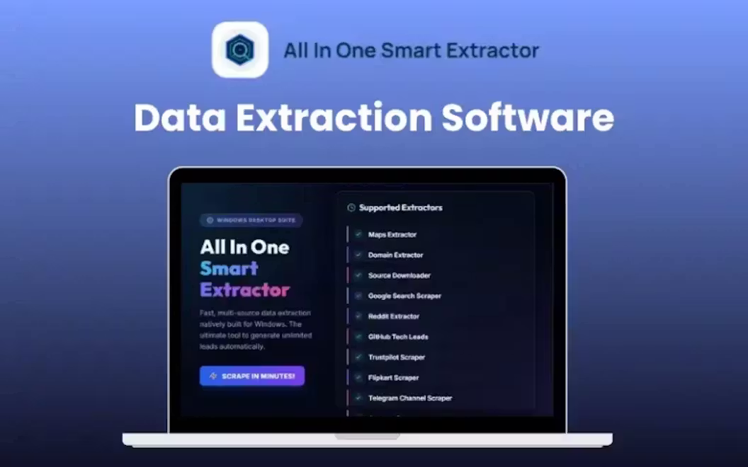 All In One Smart Extractor – Data Extraction Software | Lifetime Access