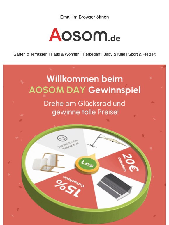 Aosom Day & Vatertag: Überraschungen für Sie 🎁