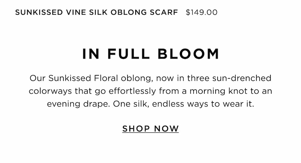 Sunkissed Vine Silk Oblong Scarf