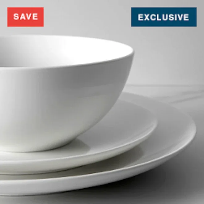Yuppiechef Porcelain Dinnerware, Set of 12