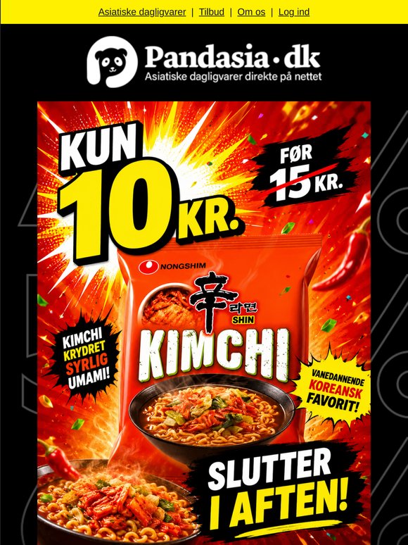 DET GÅR AMOK 🌶️ Nongshim Kimchi kun 10 kr. i dag!