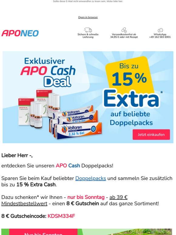 🎁 15 % Extra Cash* auf Doppelpacks + 8 € Gutschein + Eucerin Hyaluron-Filler & Elasticity Tagespflege für Sie! 🎁