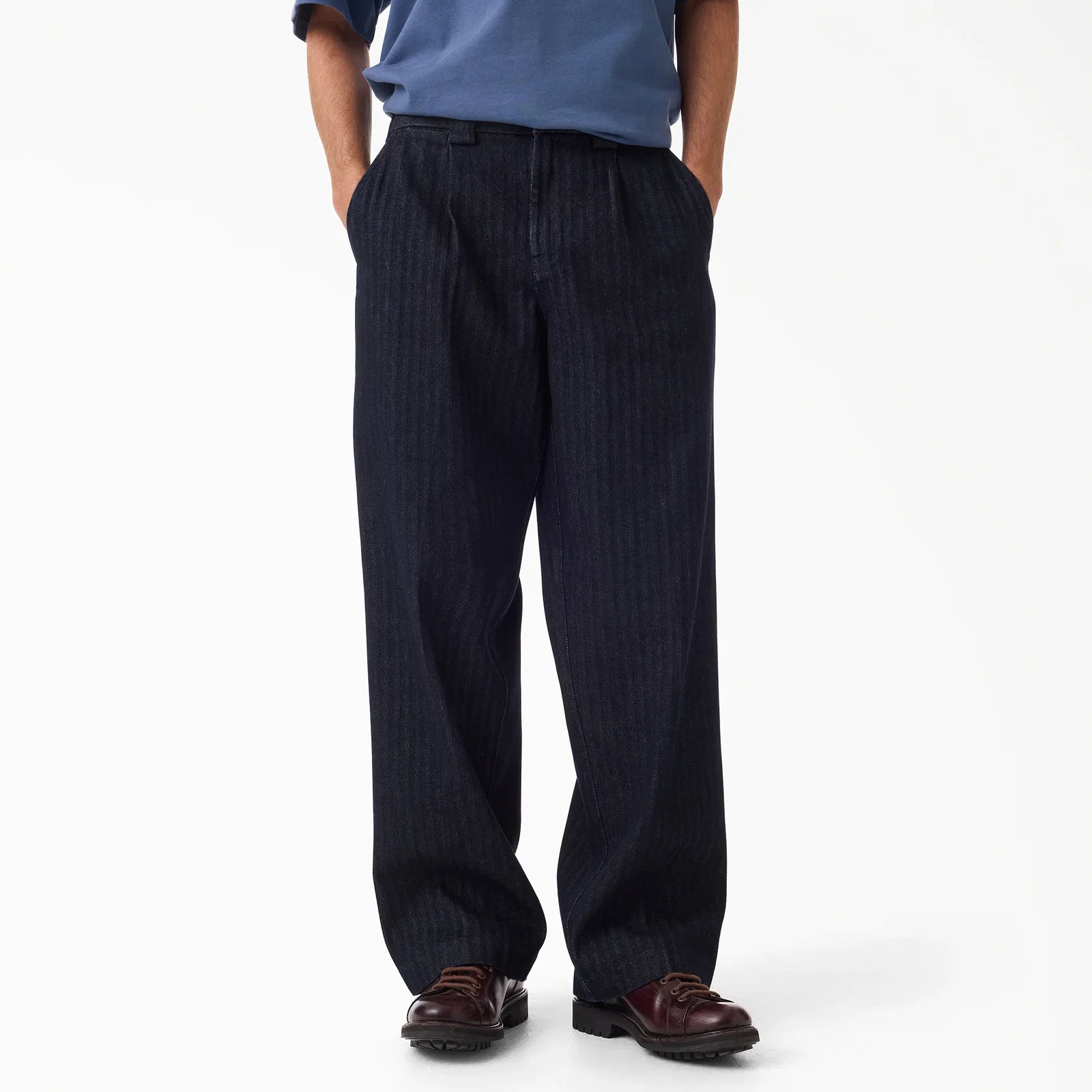 Image of Selvedge Herringbone Denim Work Pants