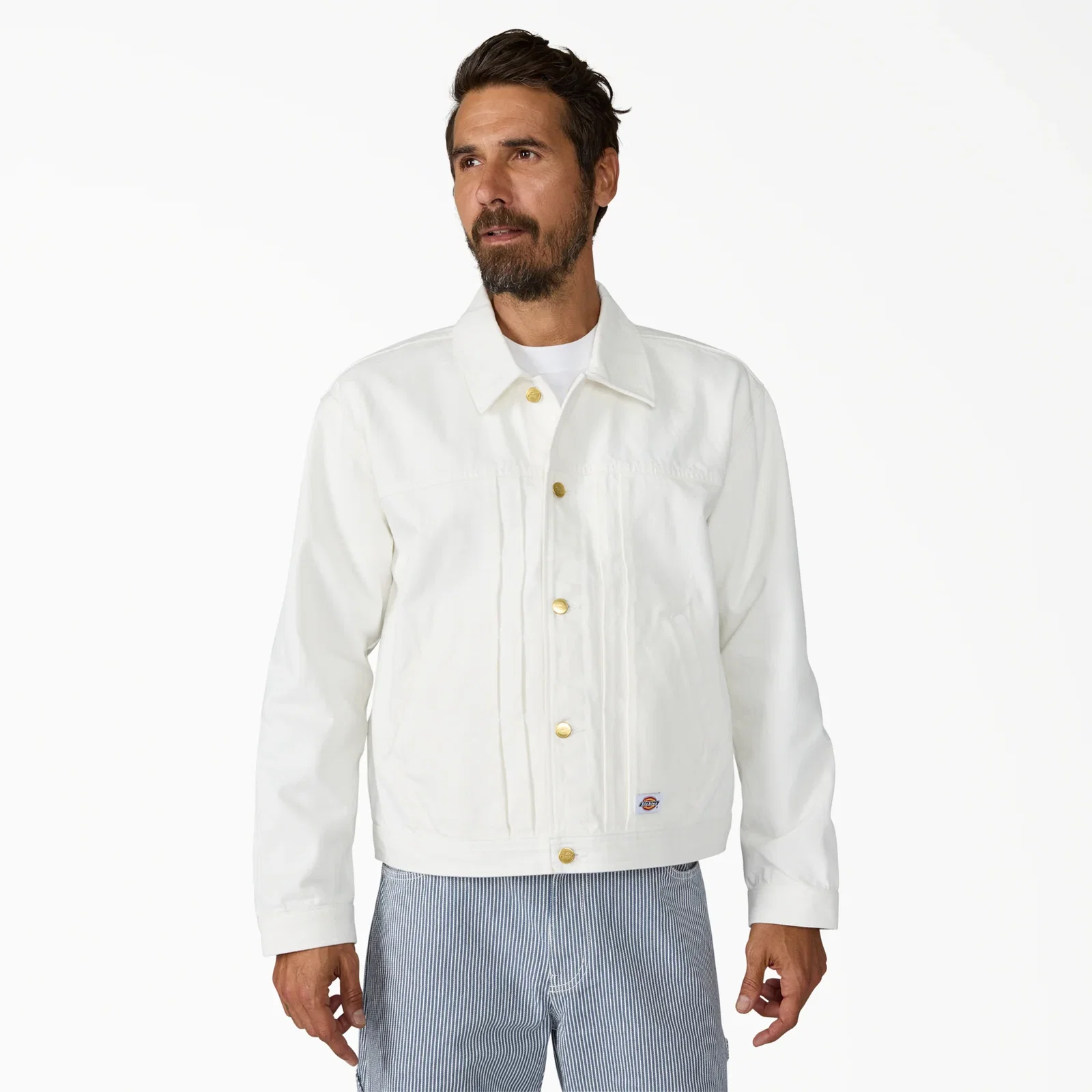 Image of Selvedge Pleated Denim Jacket