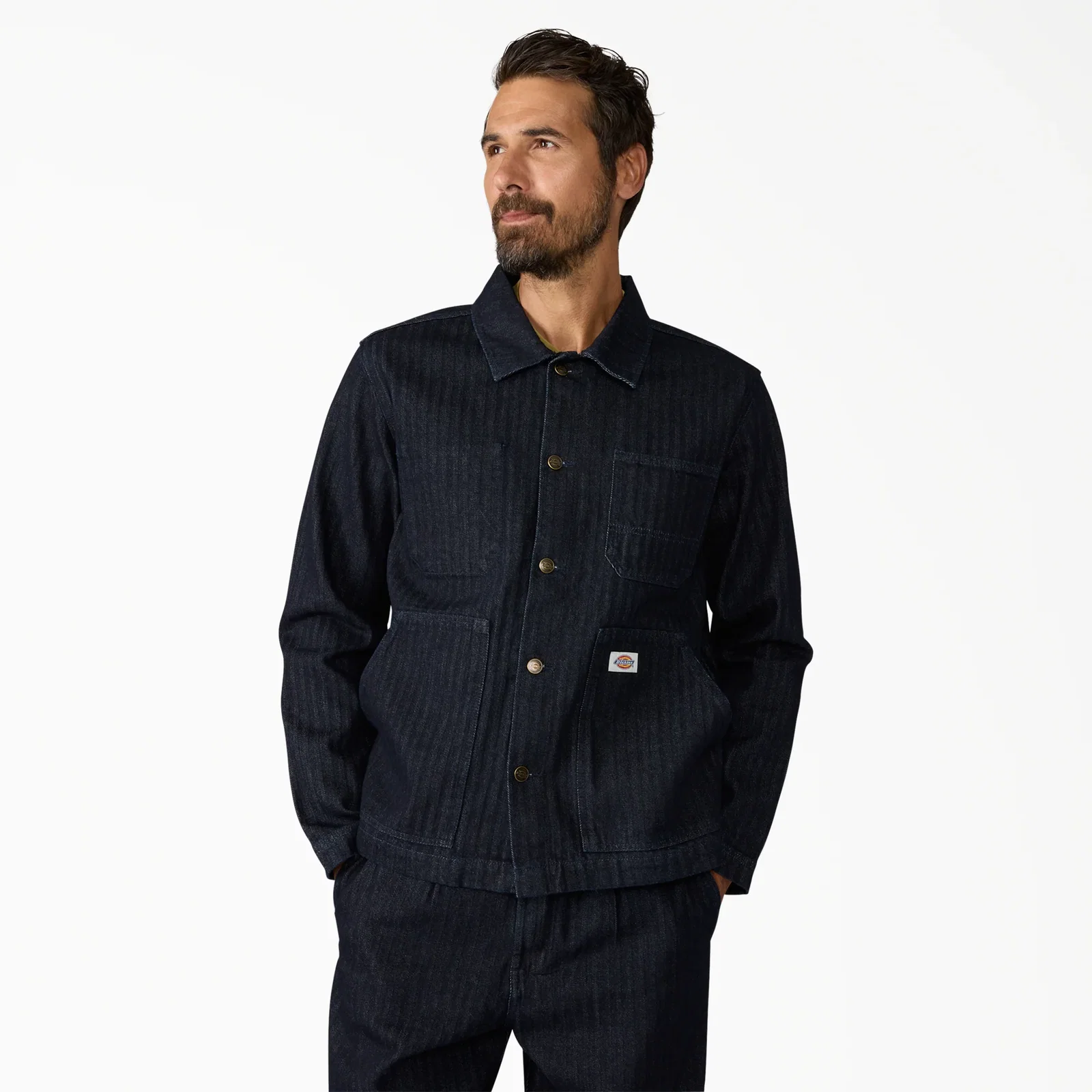 Image of Selvedge Herringbone Barn Denim Jacket