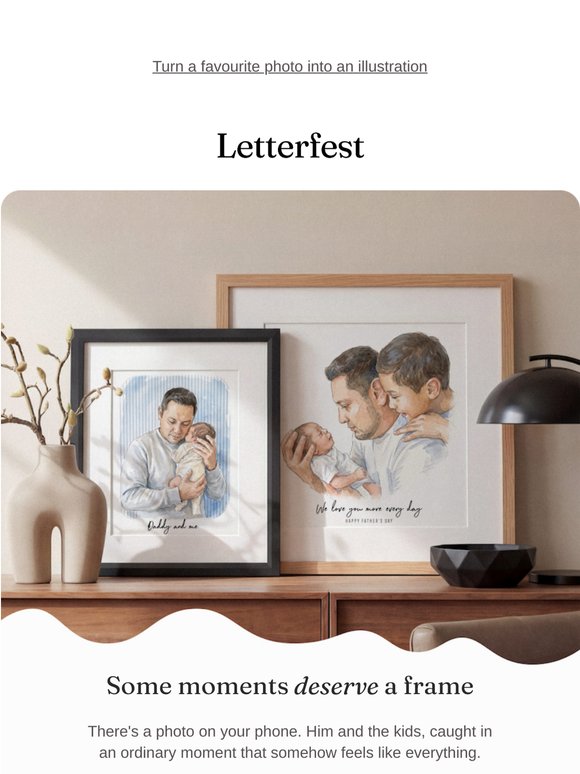 Him and them, framed forever