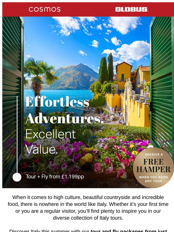 Discover Italy from £1,199pp with flights ✈️
