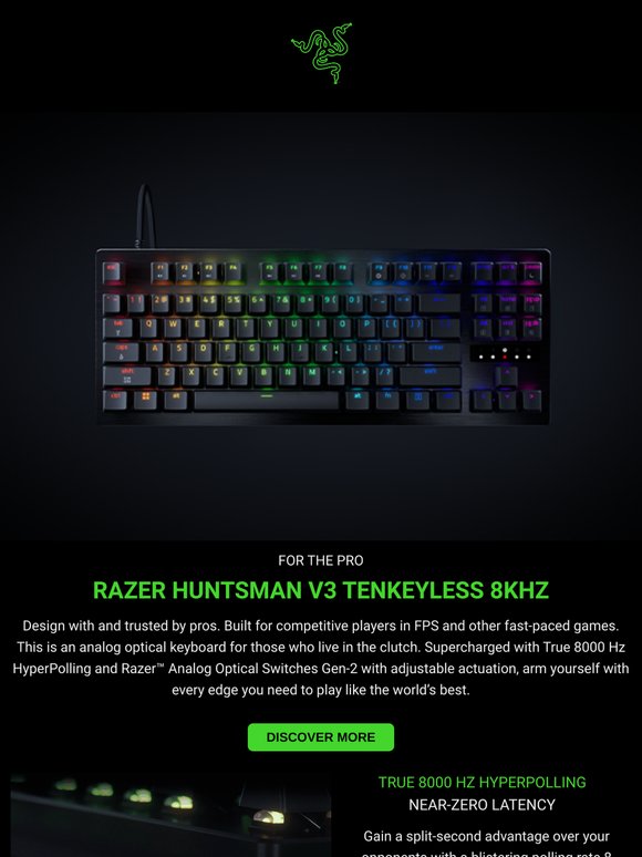 Just Dropped: Razer Huntsman V3 TKL 8KHz