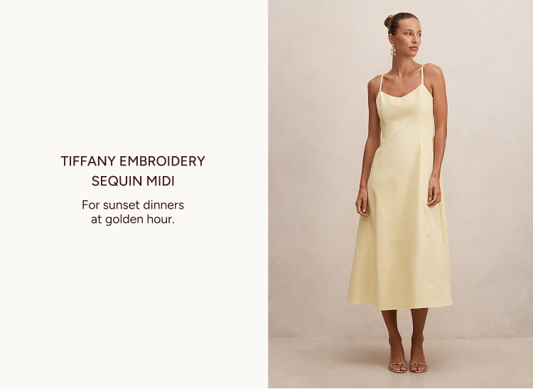 Tiffany Embroidery Sequin Midi