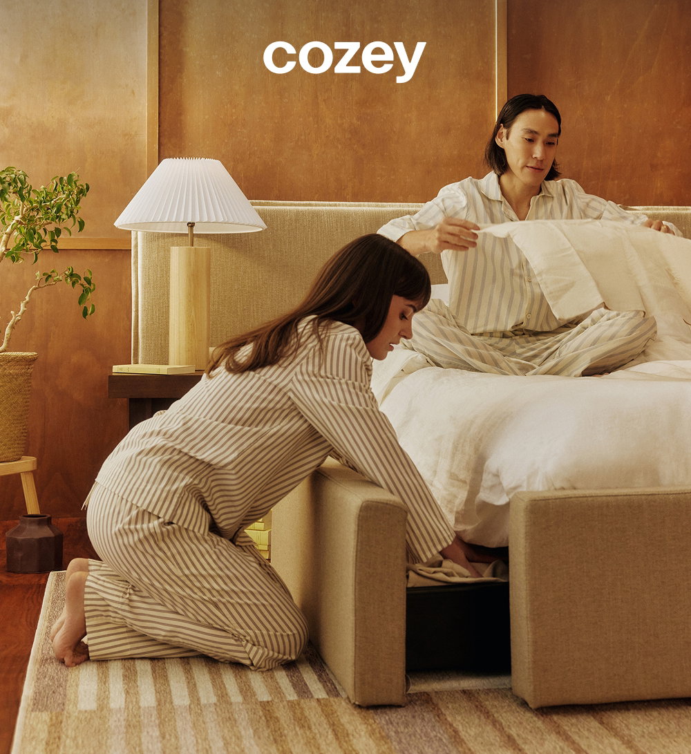 Beds need storage too. Storage isn’t only for sofas. Bring the same clever organization you love in your living room into your bedroom with the Ara Bed System's storage frame. Shop now.