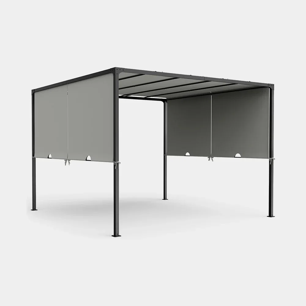 Image of Metal Pergola with Sliding Roof - 3m x 3m