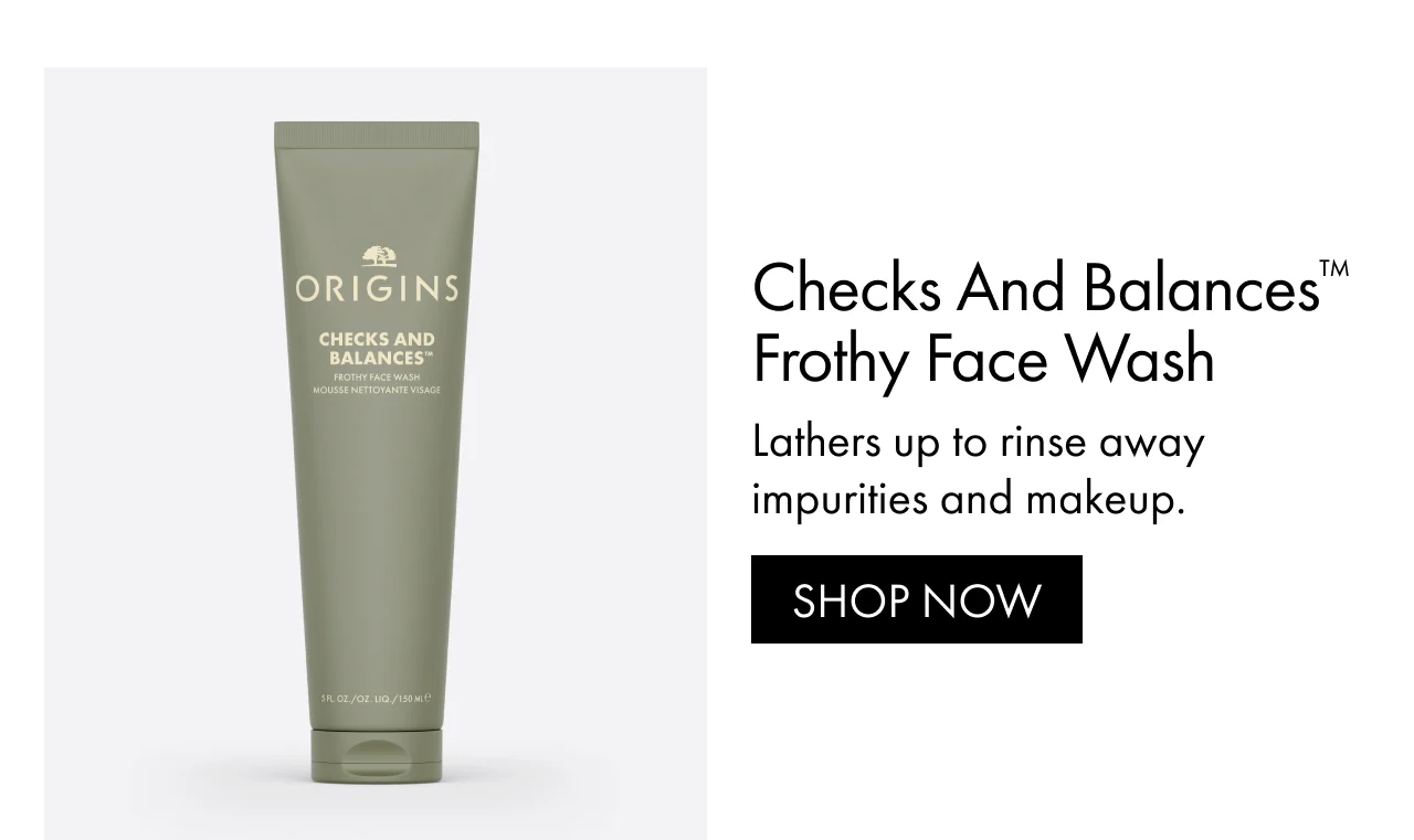 Checks and Balances™ Frothy Face Wash | Lathers up to rinse away impurities and makeup. | SHOP NOW