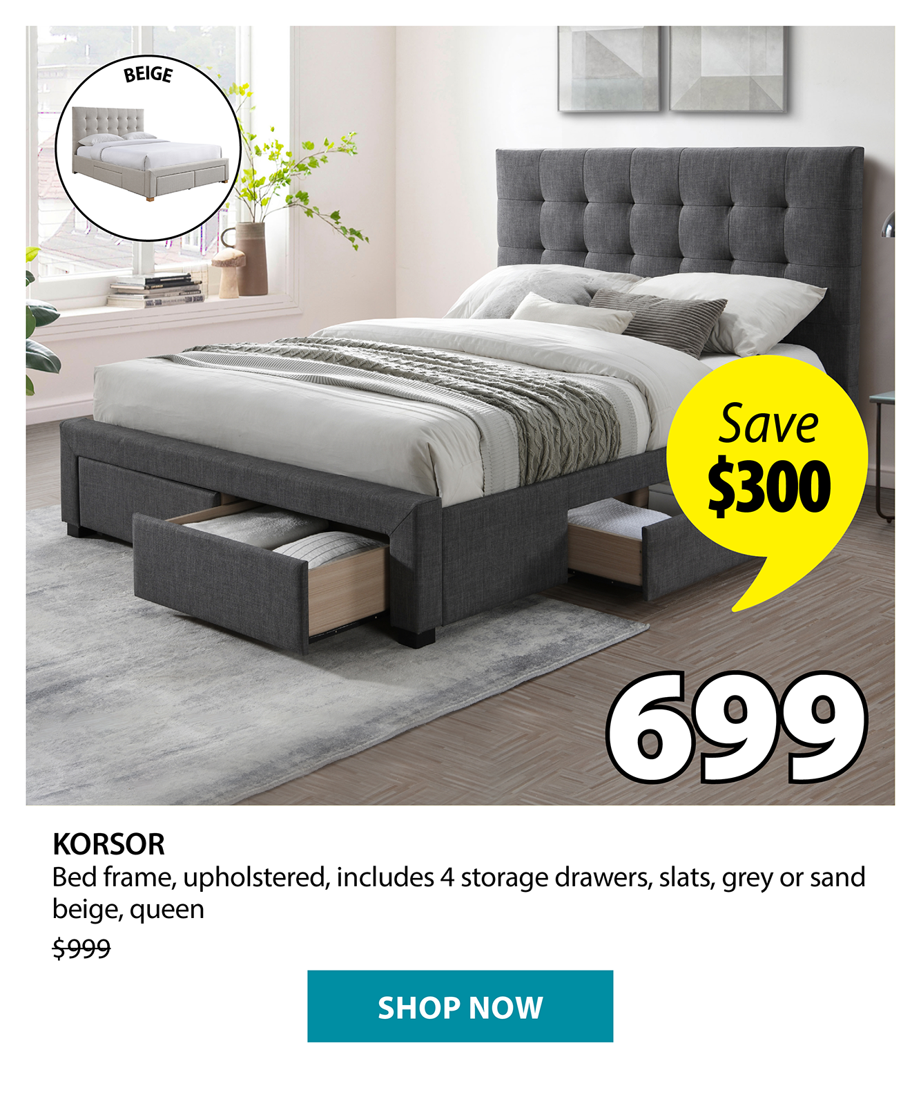 KORSOR Bed frame | Save $300