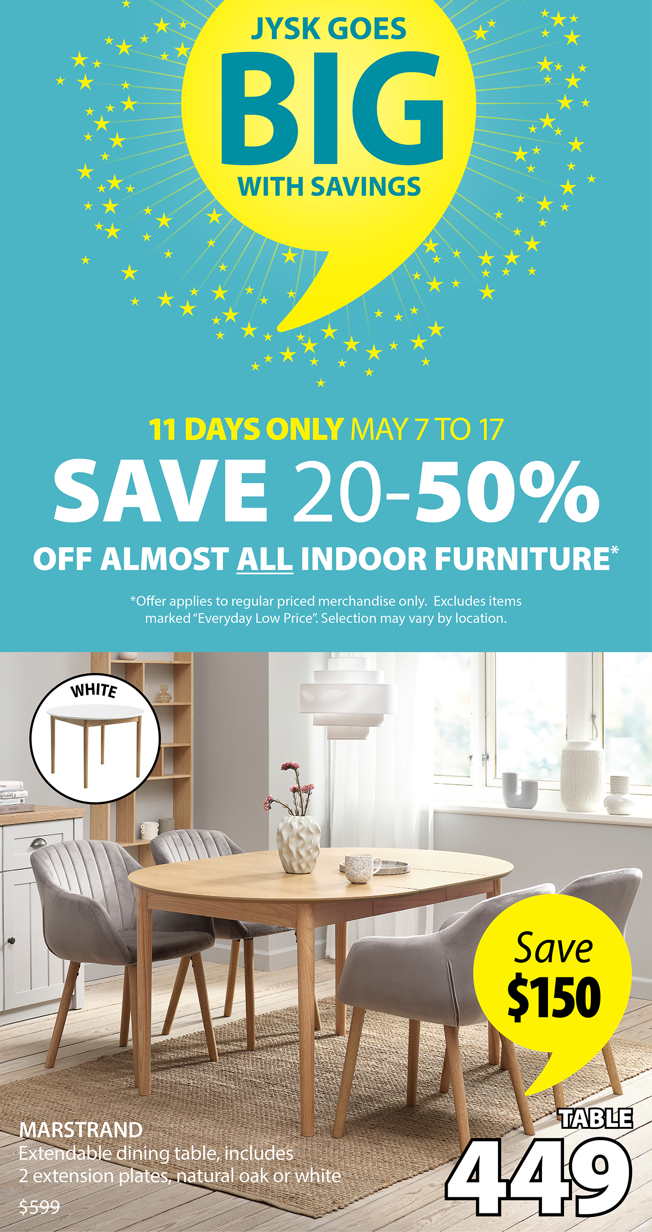 SAVE 20-50% SAVE 20-60% OFF ALMOST ALL INDOOR FURNITURE*
