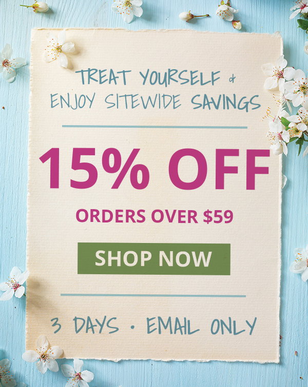 An image promoting 15% off storewide at Potpourri Gifts during the Mother's Day sale event.