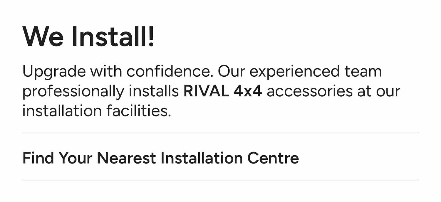We Install - Find out where your nearest installation centre is. 