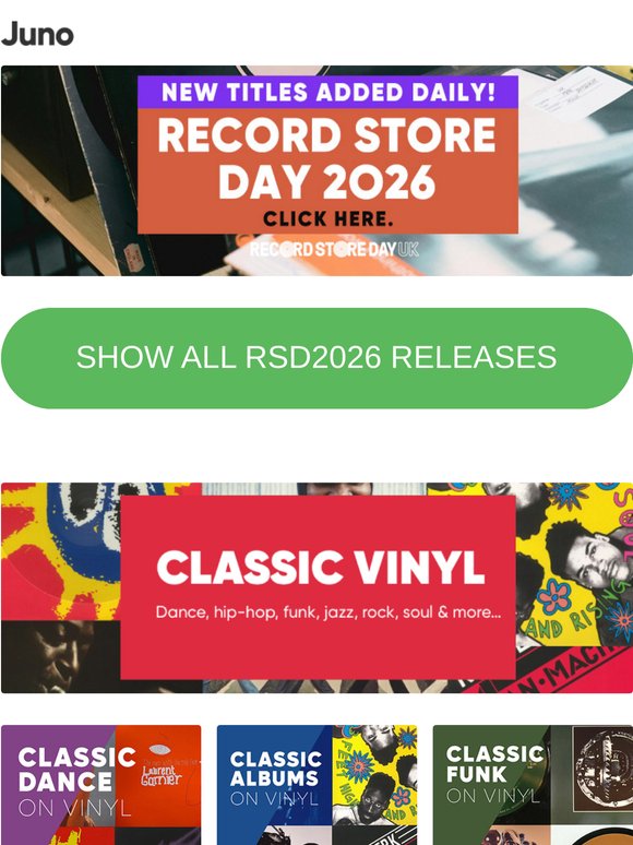 Latest RSD additions + essential classic vinyl
