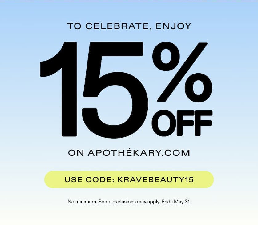 ENJOY 15% OFF ON APOTHÉKARY