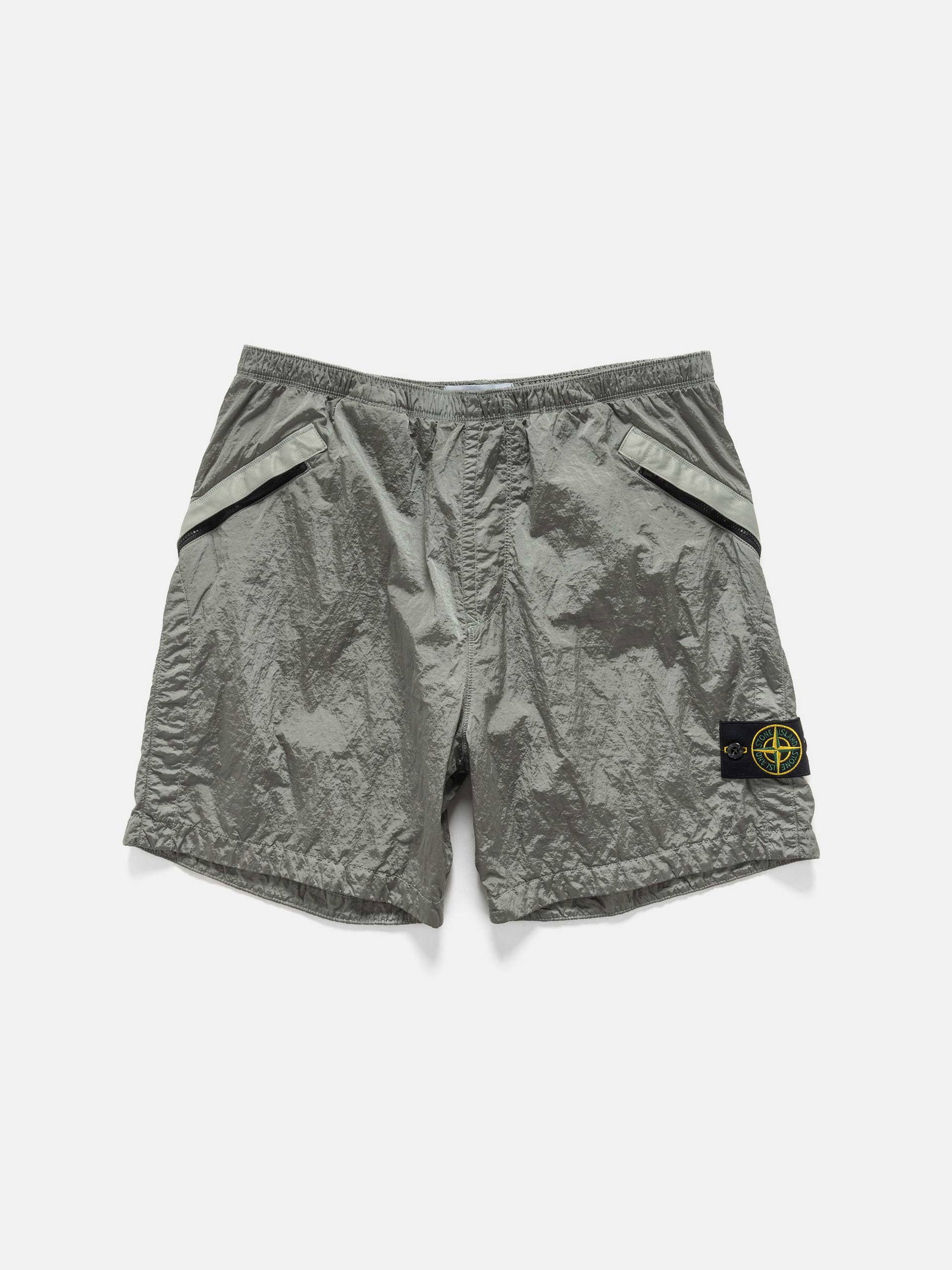 Image of Comfort-Fit Bermuda Shorts Pearl Grey