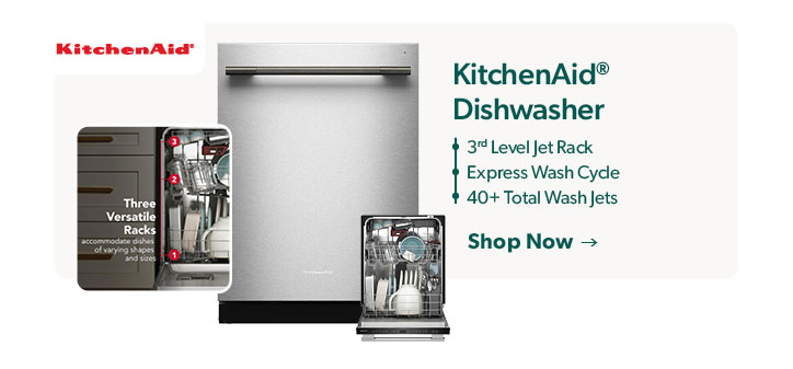 Featured KitchenAid Dishwasher. Click to shop.