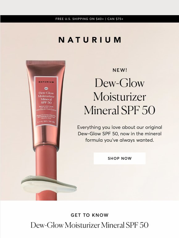 New! ☀️ Dew-Glow Mineral Moisturizer SPF 50