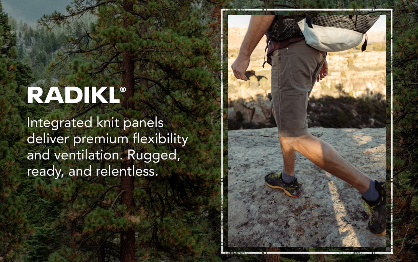 Men's Radikl integrated knit panels deliver premium flexibility and ventilation.