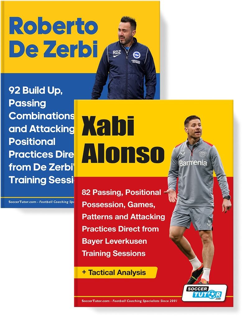 Image of <b>De Zerbi & Xabi Alonso:</b> Includes 174 Practices - Passing, Possession, Attacking + more — 2-Book Bundle <b>(Save 25%)</b>