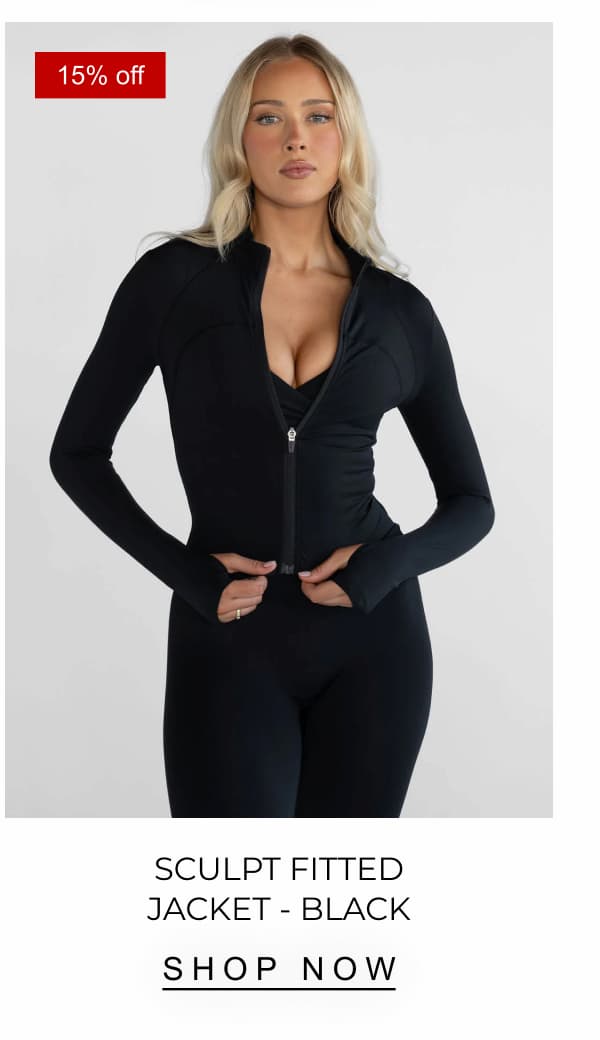 SCULPT FITTED JACKET - BLACK | SHOP NOW 