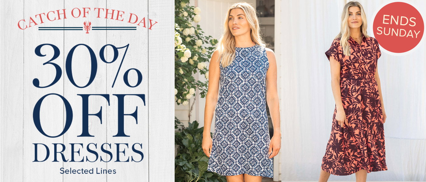 30% off selected women's dresses