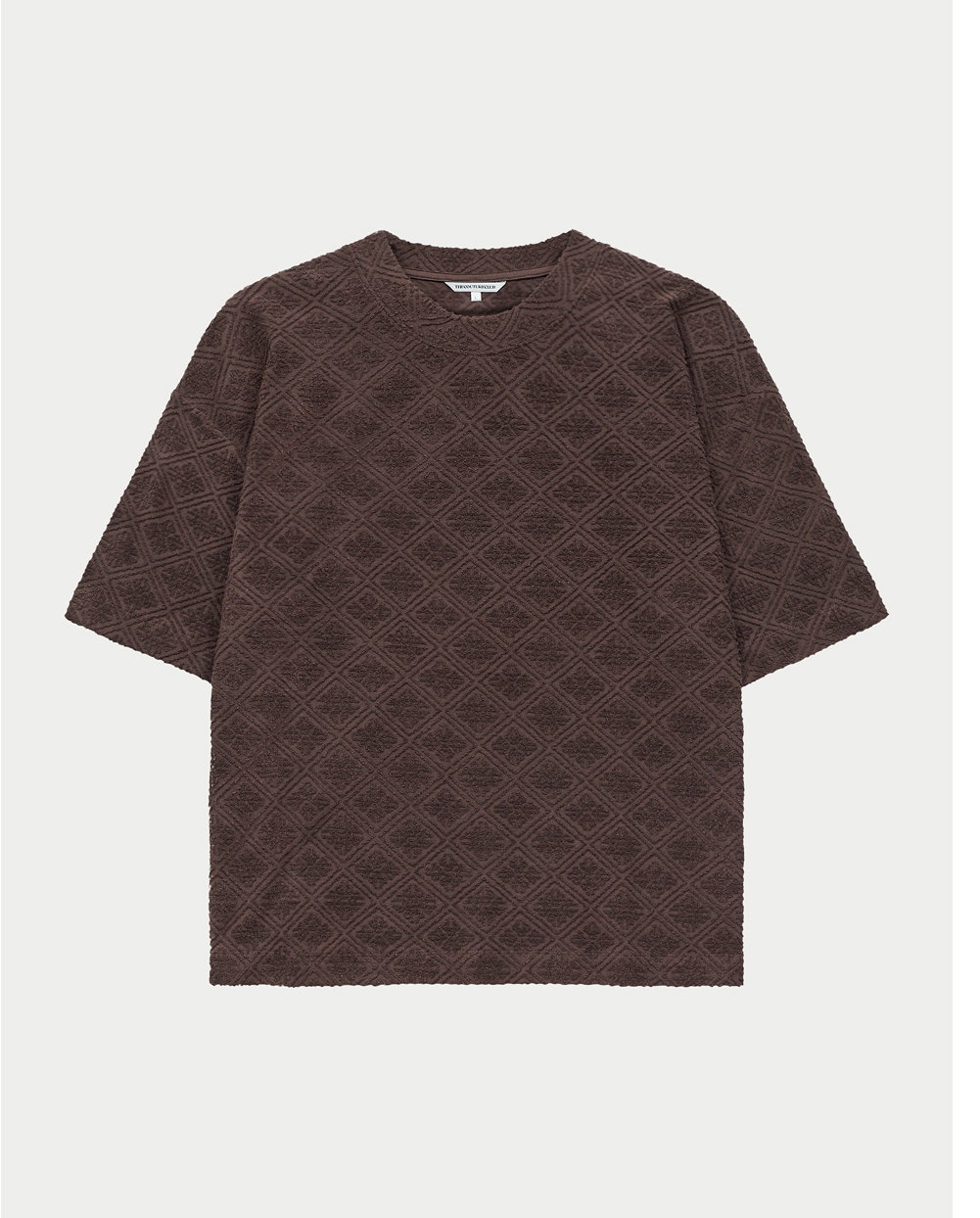 TOWELLING JACQUARD EMBLEM T-SHIRT