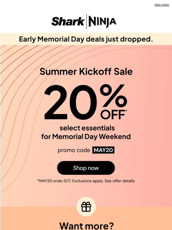 Get summer-ready with 20% off 😎