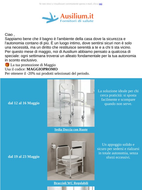 Un Maggio di sicurezza e comfort nel tuo bagno 🌸