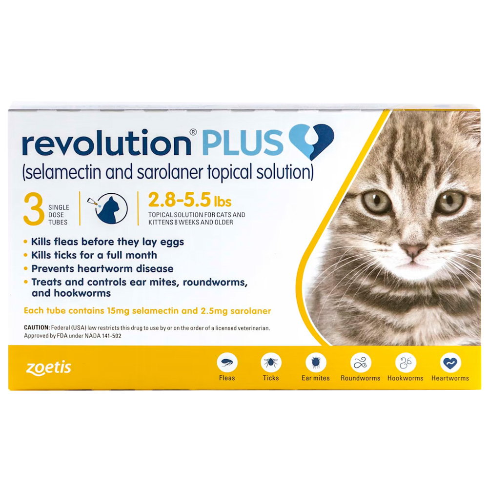 Image of Revolution Plus for Cats - Gold 2.8 to 5.5 lb (3 month)