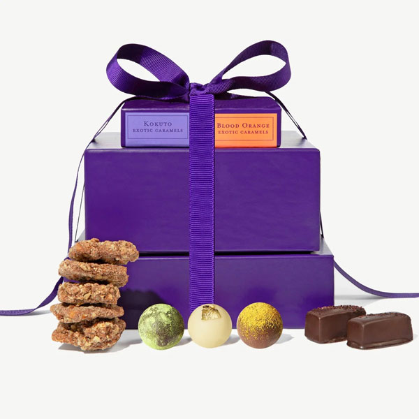 Grande Gift Tower: includes our handcrafted Bapchi's Toffee, Exotic Truffles, and a selection of Caramels