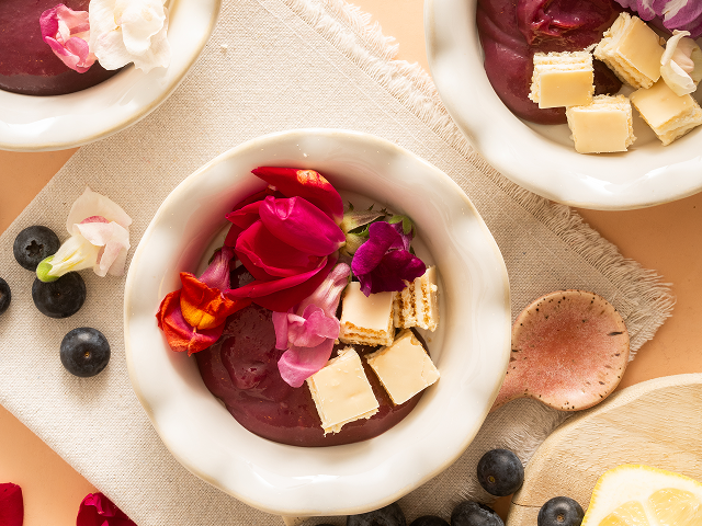Low Carb Blueberry Lemon Custard Dessert Cups