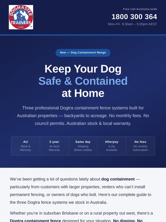 Keep Your Dog Safe & Contained at Home