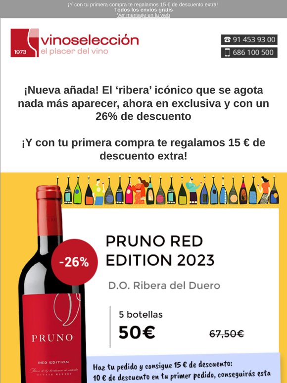 Pruno Red Edition 2023: nueva añada del Ribera con mejor relación calidad-precio ¡26% DTO!