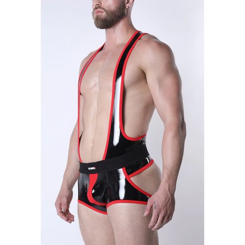 Cell Block 13 Liquid Night Singlet | Black/Red