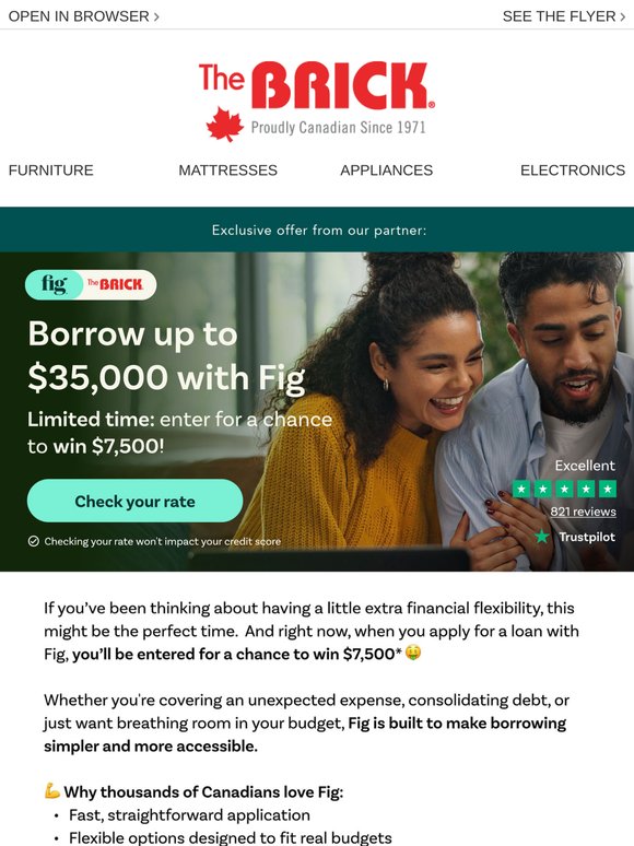 Valued customer, borrow up to $35,000, plus a chance to win BIG