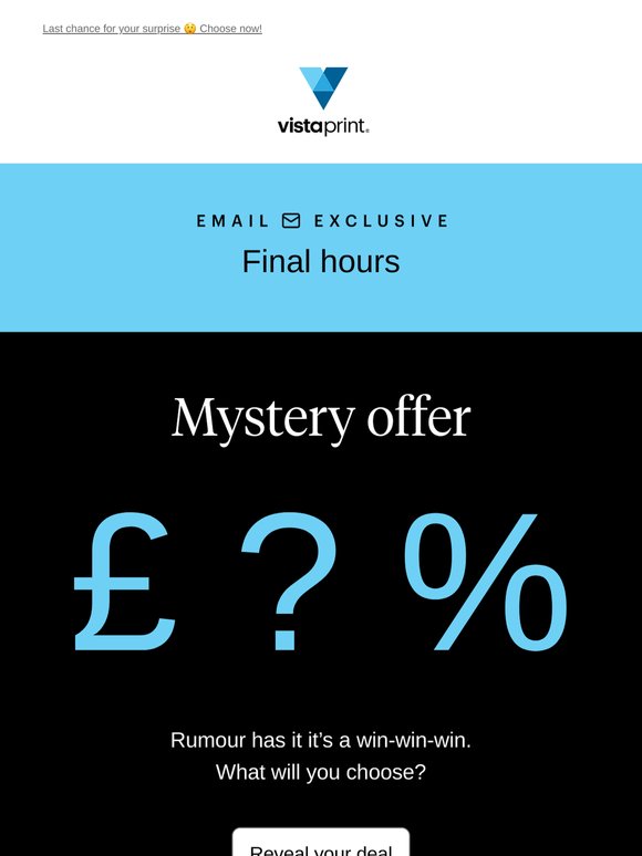 Final hours to choose your surprise 😲