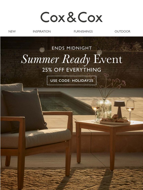 Last chance - 25% off EVERYTHING ends tonight!